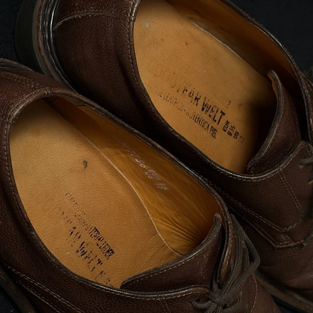Mephisto Shoes‎ Mens Size 9.5 Brown Leather Goodyear Welt Derby Oxfords Retro